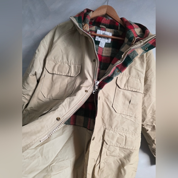 Vtg Woolrich Mens L Wool Blanket Lined Hooded Field Jacket Coat USA made - Picture 10 of 17